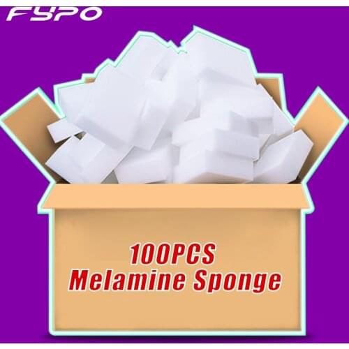 100PCS Melamine Sponge Magic Eraser Sponge Household Items Cleaner Cleaning Sponge For Kitchen Bathroom Cleaning Tools