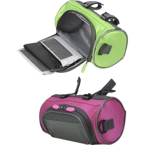 2x Outdoor Bicycle Handlebar Bag Mountain Bike Press Screen Mobile Phone Head Bag Outdoor 5L Multifunctional Portable Waterproof