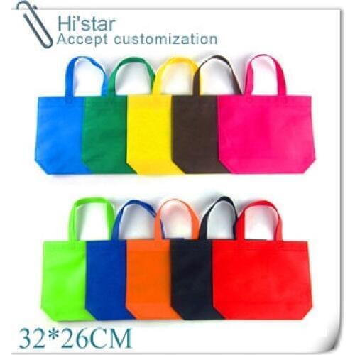 32*26cm 20pcs/lot Eco- friendly PP non woven reusable shopping bags with custom logo