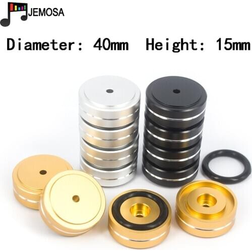 4PCS Turntable Feet Amplifier Feet Speaker Shork Absorption Speaker Turntable Rubber Feet Player DAC Aluminum Machine Feet 40mm