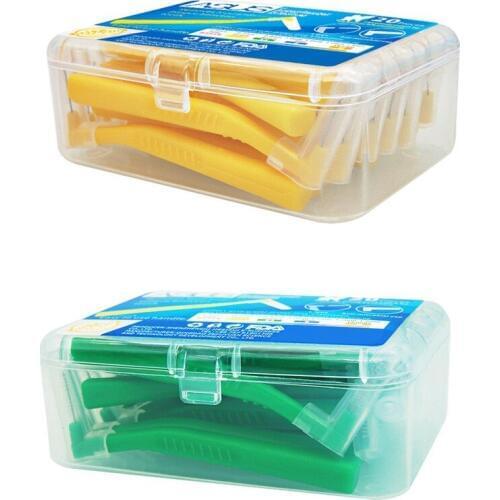 ASUS 40 Pcs L Shape Push-Pull Interdental Brush Oral Care Teeth Whitening Dental Tooth Pick Tooth Orthodontic Toothpick Toothbru