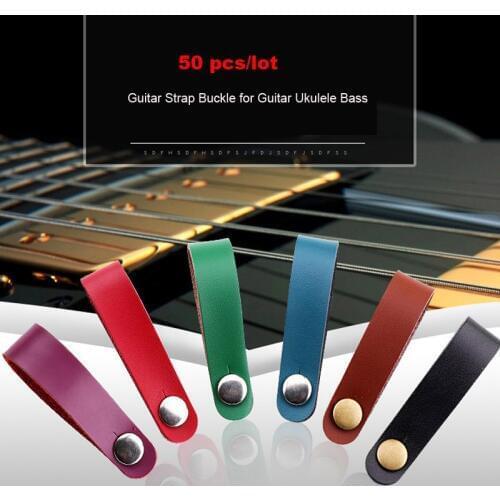 50 pcs/lot Guitar Strap Buckle Headstock Guitarra Accessories Suitable For Guitar Ukulele Bass Strap Strings Instrument Straps