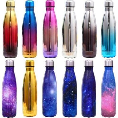 500ML Starry Sky/Plating Stainless Steel Insulated Water Bottle Sport Flask Cup