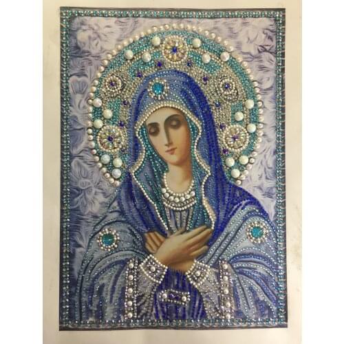 5D Special Shaped Partial Drill Diamond Painting Virgin Maria Diamond Embroidery Cross Stitch Diamond Mosaic