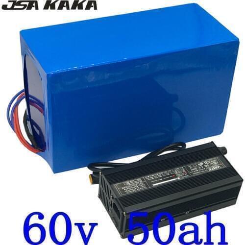 60V Lithium Ebike Battery 60V 40AH 50AH Electric Bicycle Battery Pack 60V 1500W 2000W 3000W Electric Scooter Battery+5A charger