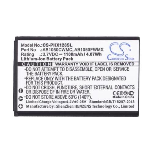 Cameron sino 1100mah battery for PHILIPS Xenium 128 X116 X125 X126 AB1050CWMC AB1050FWMX Mobile, SmartPhone Battery