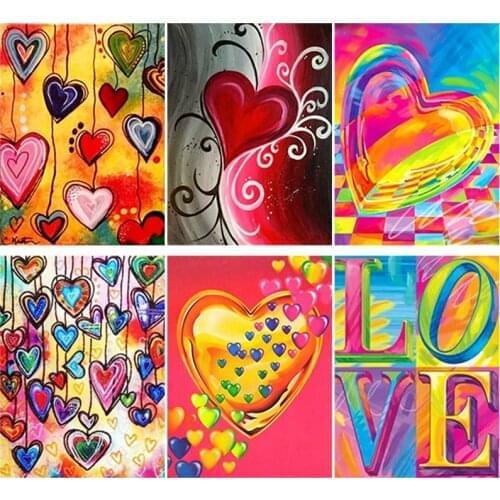 DIY 5D Diamond Painting Full Round & Square Resin Mosaic Diamond Embroidery Cross Stitch Kits Wall Art Decor Love Pattern