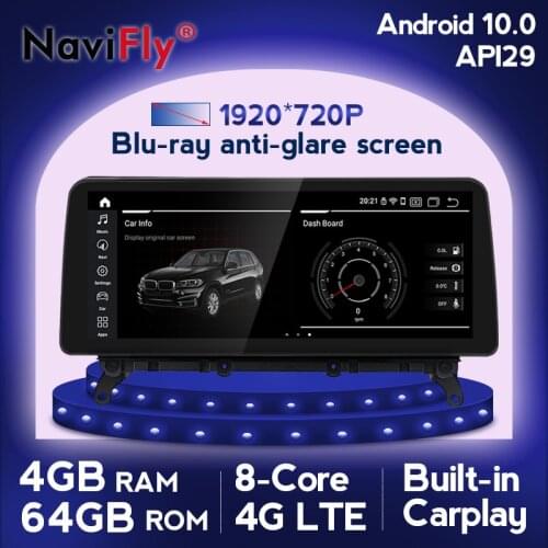 12.3" HD1920*720 4G LTE Android 10 Car Multimedia Player for BMW X3 F25 X4 F26 CIC NBT System Autoradio Headunit Navigation GPS
