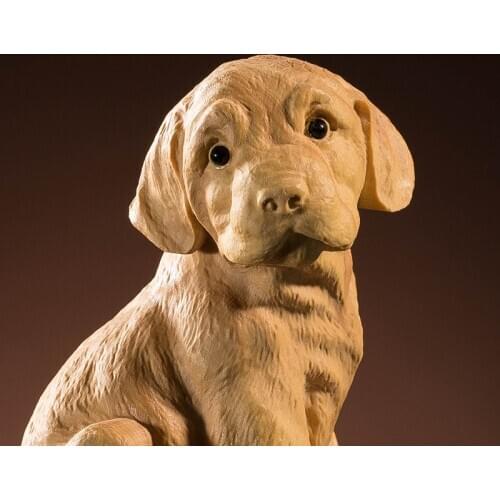 Boxwood 6 8 10 Cm Dog Sculpture Wood Animal Chinese Dog Statue Lucky Zodiac Home Decor