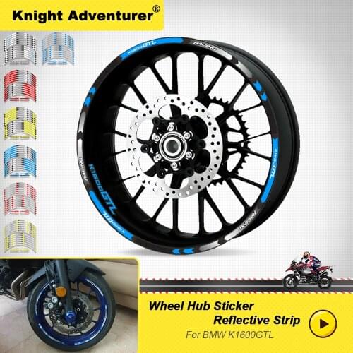 Hot Sell Motorcycle inner wheel Stickers rim reflective decoration decals car accessories For BMW K1600GTL K1600 GTL k1600gtl