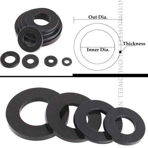 Customize 10~100pcs M2~M20mm Black Nylon Gaskets Plastic Washer Insulation Seal Ring Flat Gasket Garden Irrigation Sealing Rings