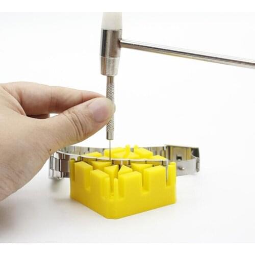 11pcs Watch Repair Link Remover Tool Disassembler Hammer Pins Strap Holder Bracelet Chain Adjuster Repair Kit For Watchmaker 155