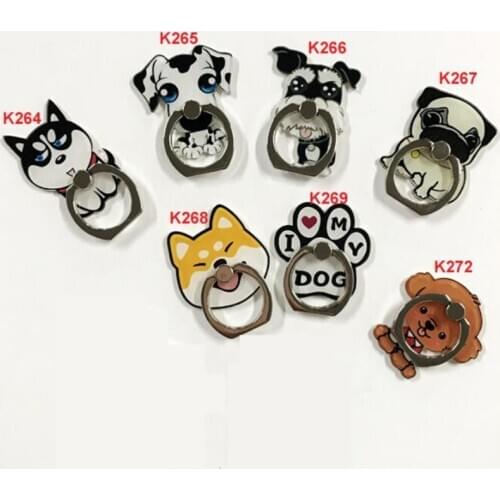 360 Degree Finger Ring Dog Animal Akita Stand Holder Mobile Phone Holder Stand For iPhone Xiaomi Huawei All Phone