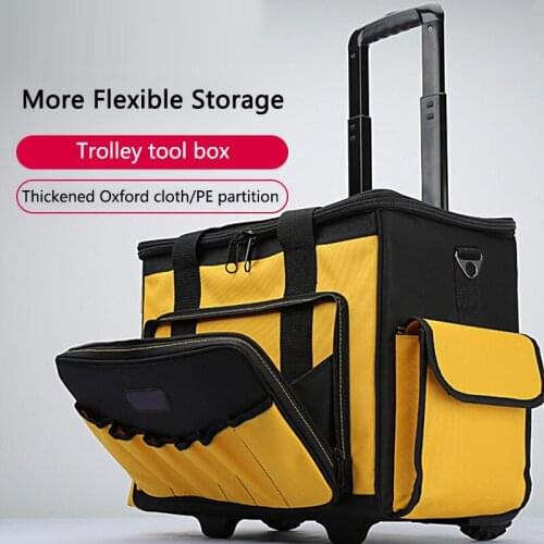 Trolley Wheel Toolbox Multifunction Roller Type Tool Trolley Case Large Capacity Thickening Wear-resistant Trolley Bag YZ