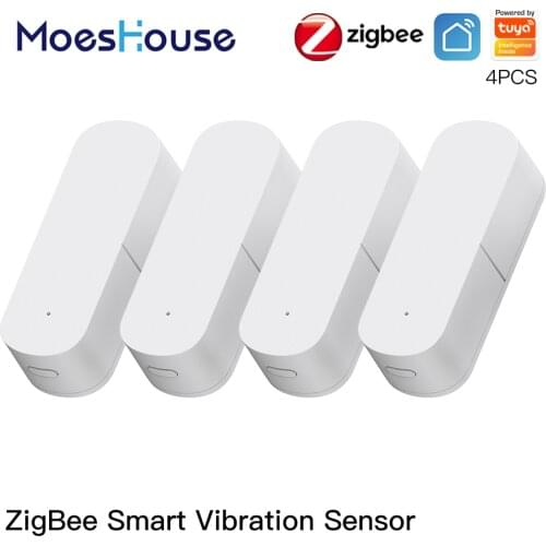 MoesHouse Zigbee Smart Vibration Sensor Detection,Tuya Smart Life APP Notification,Real-Time Motion Shock Alarm,History Record