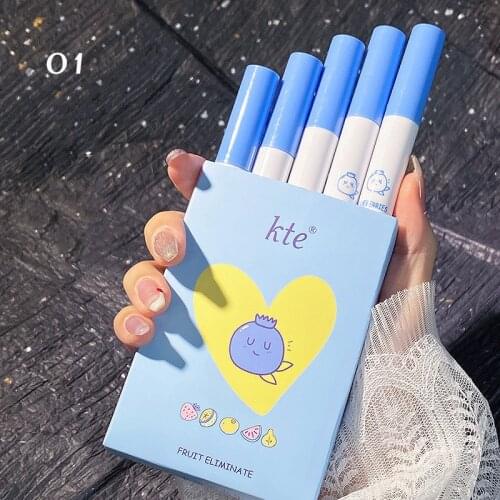 Color Cigarette Lip Gloss Set For Lips Makeup Long Lasting Matte Lipsticks Tint For Lips Waterproof Non-stick Cup