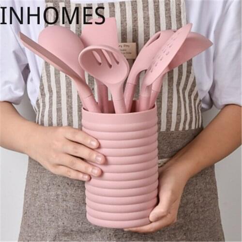 8pcs Silicone Kitchen Utensils Set Non-stick Kitchenware Cooking juego de utensilios de cocina Spoon Spatula Ladle Accessories