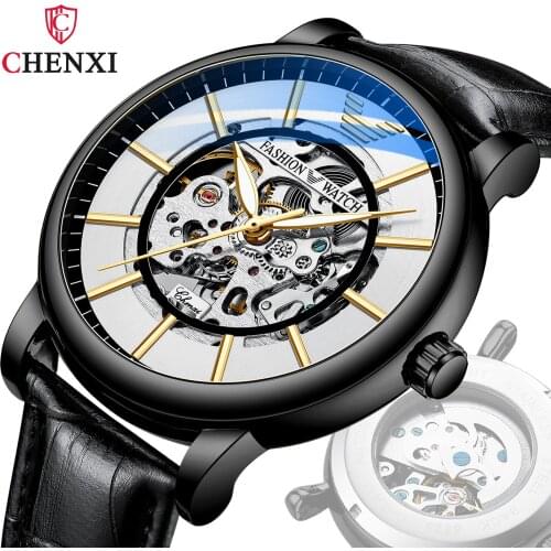 2021 New CHENXI 8823 Men Watches Automatic Mechanical Tourbillon Movement Clock Waterproof Sports Luminous Wristwatch Male