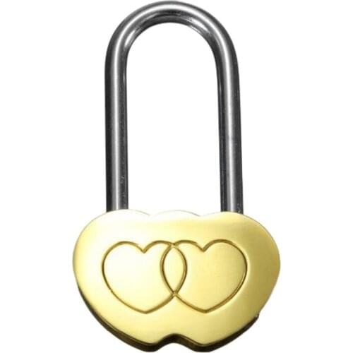 Personalized Padlock Engraved Double Heart Love Lock Valentines Anniversary Day G88B
