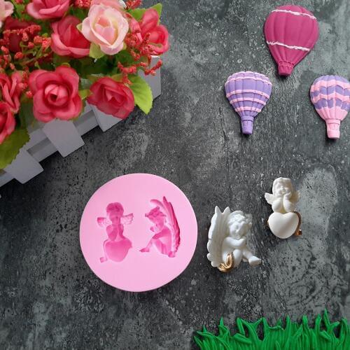 Carunke Angel silicone mould baby flower mould fondant mold Cake Decorating Mold chocolate gumpaste moulds