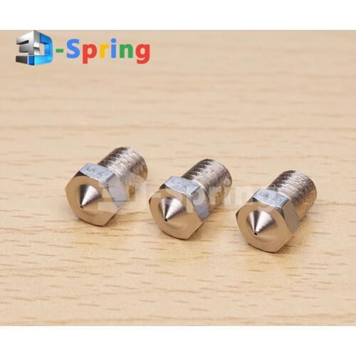 V5 V6 Nozzle Stainless steel 0.25mm 0.4mm 0.6mm 0.8mm 1.0mm For E3D J-Head Extruder Hotend M6 thread For 1.75mm 3mm 3D Printer