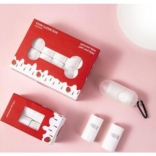 Dog Poop Bags Biodegradable Environmental Protection Zero Waste Dog Pooper Bags Dispenser White Garbage Bag Pet Products For Dog