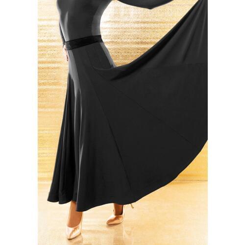 Modern Dance practice skirt big flare skirt hard net hem velvet waist band S16009