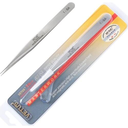 10pcs/Lot Vetus SA Fan Eyelash Tweezers Profissional For 3D Eyelash Extension