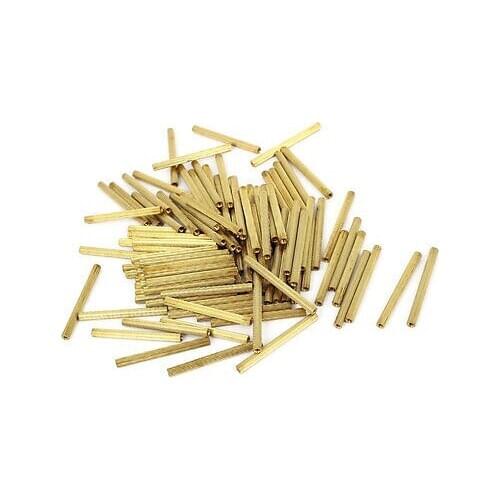 100pcs M2x3/4/5/6/7/8/9/10/11/12/13/14/15/16/17/18/19/20/21/22/23-40mm Length Knurling Double Circular Cylinders Standoff Spacer