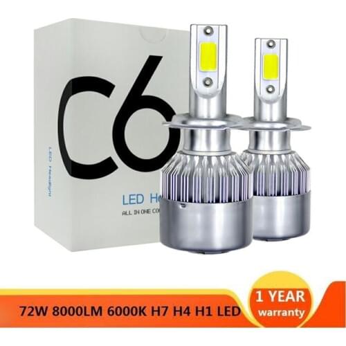 2pcs H4 LED H1 H3 H7 H11 H8 H9 H27 880 881 9005 HB3 9006 HB4 Led Headlight Bulbs 80W 12000LM Car Styling 6000K Fog Light