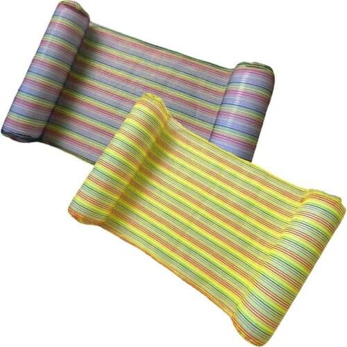 2 Pieces Inflatable Swimming Bed Water Fun Lounge Chair Foldable Water Inflatable Foating Bed Sofa Floating Backrest