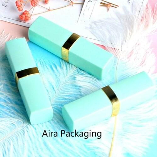 30pcs/lot Plastic Empty Elegant Lip Rouge Sub Tube 12.1mm Elegant Green Lipstick Packing Tube Cosmetic Lip Balm Containers