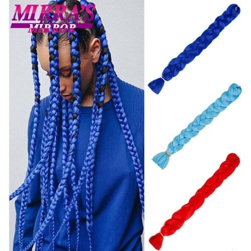 41 Inch Jumbo Braiding Hair Extensions Long Jumbo Braids for Box Braids Crochet Hair Synthetic Fiber Fake Hair Mirras Mirror