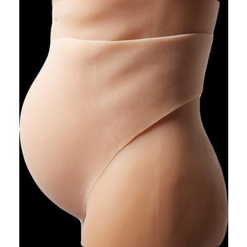 5-7 Month Twins 4800g Silicone Belly White or Beige Silicone Fake Pregnacy Big Abdomen Drag Queen Soft Realistic Jelly Belly Fat