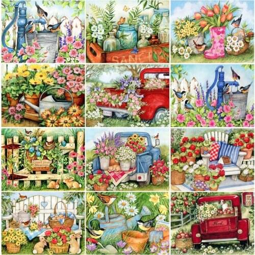 5D Diamond Painting landscape icon diamond embroidery Diamonds Flowers Picture Full Square Drill Diamond embroidery by photo