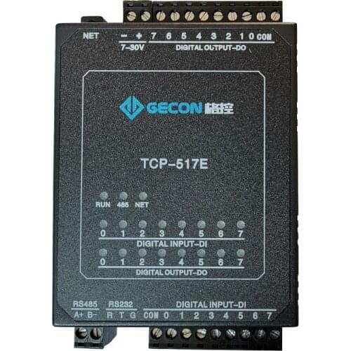 8-channel digital input 8-transistor output combination module Ethernet MODBUS TCP communication protocol