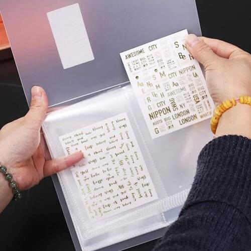 80*3D Nail Sticker Book Folder Nails Art Collecting Albums Storage Holder Display Showing Container Tool 20 Pages 12.7*8.9cm