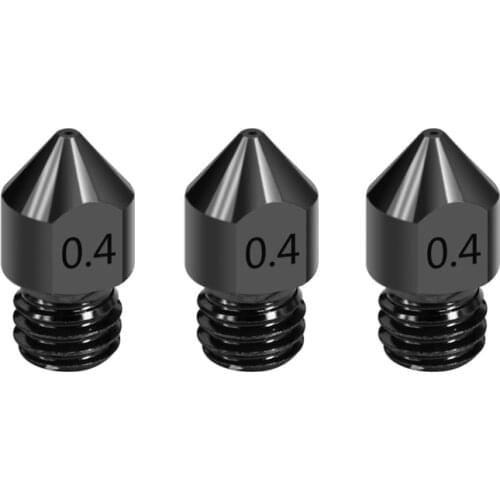 1pcs 3D printer accessories MK8 nozzle 1.75mm filament 0.2-1.0mm hardened steel reinforced wear resistance