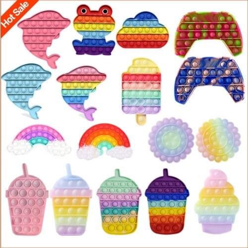 Fidget Pops Simple Dimple Gift Stretchy Strings Anti Stress For Kids Children Adult Silicone Stress Reliever Toy Squeeze Toy