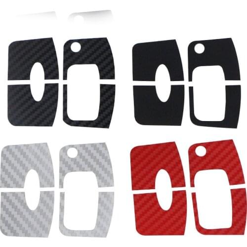 Angryrabbit Car Accessories Carbon Fiber Key Sticker Key stickers For Ford Fiesta For Focus 2 2009-2012 For Ecosport 2009-2016