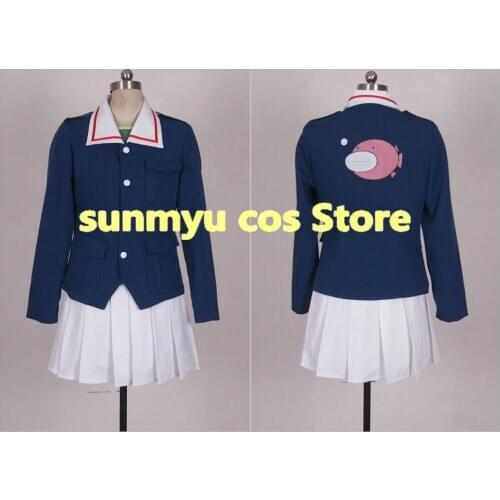 Customize,FreeShipping!Girls und Panzer Yukari Akiyama Oarai Prefectural Girls High School Cosplay Costume,Custom Size Halloween