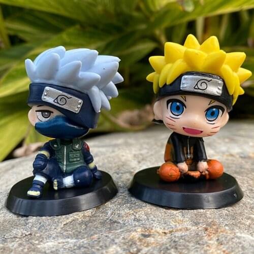 NEW Uzumaki Naruto Shippuden Anime PVC Action Figure Hatake Kakashi 7Cm Q Version Model Naruto Statue Collectible Toy Gifts