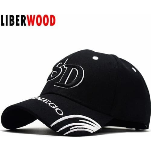 LIBERWOOD SAN DIEGO HAT CAP SD Adjustable Baseball Hat men women 3D Logo ball cap casual sports casquette summer peaked cap