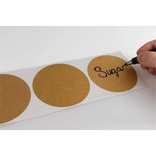 500pcs/roll Round Kraft Stickers Merry Christmas Decoration for home Snowflake Labels Sticker Xmas Gifts Seal for Package Tags