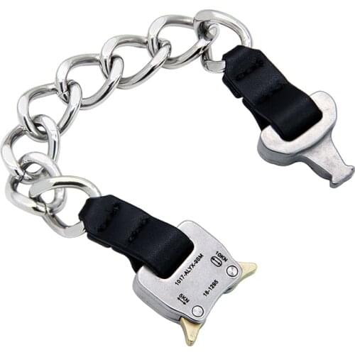 Alyx Metal Sense Embossed Chain High Street Functional Wind Bracelet Tide Brand Safety Buckle Titanium Steel