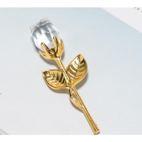 Metallic Crystal Rose Colorful Customized Wedding Craft & Gift With Paper Storage Box