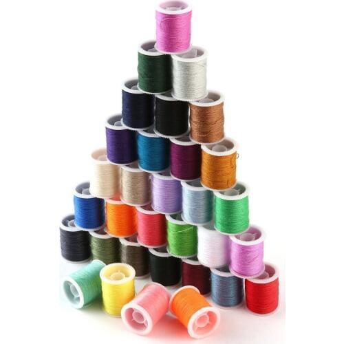 60 Spools Mixed Colors Polyester All Purposr Sewing Mechine Threads Set Silk Art Embroidery Sewing Threads Spool Set