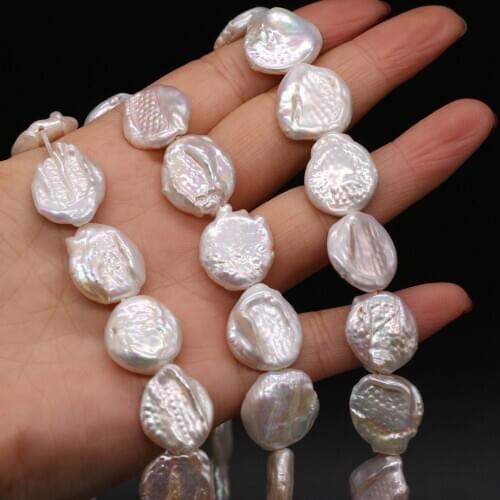 Natural Freshwater Pearl Baroque Coin Loose Beads For Jewelry Making DIY Necklace Bracelet Earrings Accessory