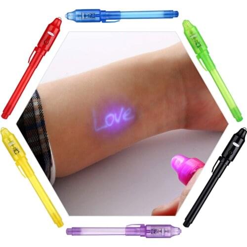 Invisible Disappearing Ink Magic Pen Marking Secret Spy Information With Uv Light Fun Activity ，Suitable For Childrens Parties