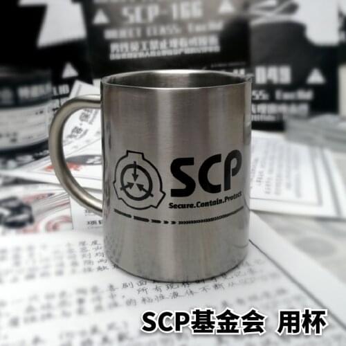 New Arrival SCP Foundation Logo 300ml Double Wall 304 Stainless Steel Cup Coffee Milk Tea Water Travel Mug for Outdoor Drinking
